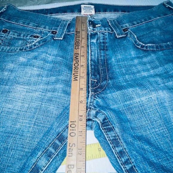 True Religion Jeans Ricky Relaxed Straight No Flap Size 38x33 USA Men's - Picture 7 of 16
